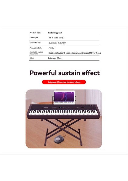 3,5mm Klavye Için Pedal Ayak Dul Set Seti Pedalı Elektrikli Piyanolar El Piyano Müzik Aletleri Aksesuarları (Yurt Dışından) fırsatları