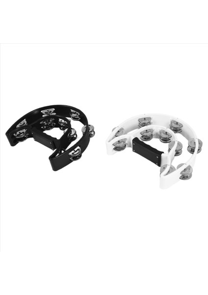 2 Paket 10 Inç Çift Sıra Tef, Yetişkin, Half Moon Müzikal Tef 20 Metal Jingles Elle Tutulan Perküsyon Davul (Yurt Dışından) modelleri