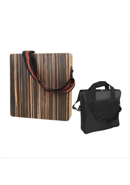 Taşınabilir Cajon Kutusu Davul Seti ile Seyahat Çantası, Yetişkin Yeni Başlayanlar Ahşap Cajon Davul, Siyah Abanoz Ahşap Perküsyon Kutusu Davul (Yurt Dışından)