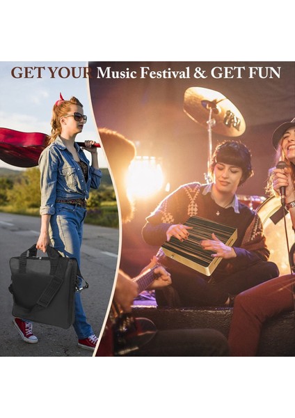 Taşınabilir Cajon Kutusu Davul Seti ile Seyahat Çantası, Yetişkin Yeni Başlayanlar Ahşap Cajon Davul, Siyah Abanoz Ahşap Perküsyon Kutusu Davul (Yurt Dışından) fırsatları