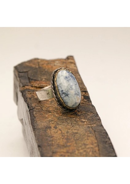 Gümüş Kalsedon Kadın Yüzük