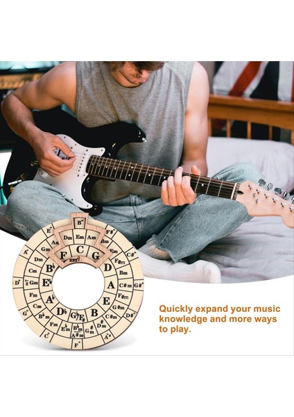 Ahşap Melodi Aracı, Beşinci Yuvarlak Daire Tekerlek Melodi Akor Aracı Müzik Transpoz Aksesuarları Ahşap Akor (Yurt Dışından) indirimleri
