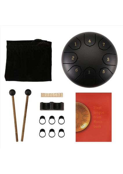 Dışarı Için Yağmur Davul, Yağmur Yağdığında Yağmur Davul, Dış Bahçe Için Yağmur Davul, 6 Inç 8 Not Chakra Davul (Siyah) (Yurt Dışından)