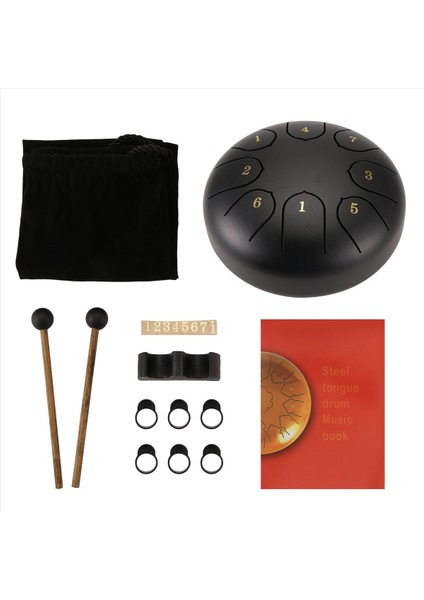 Dışarı Için Yağmur Davul, Yağmur Yağdığında Yağmur Davul, Dış Bahçe Için Yağmur Davul, 6 Inç 8 Not Chakra Davul (Siyah) (Yurt Dışından) modelleri