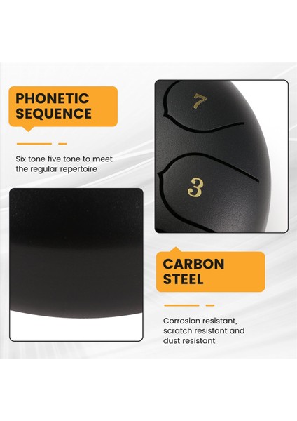 Dışarı Için Yağmur Davul, Yağmur Yağdığında Yağmur Davul, Dış Bahçe Için Yağmur Davul, 6 Inç 8 Not Chakra Davul (Siyah) (Yurt Dışından) indirimleri