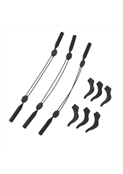 Gözlük Kayış Ayarlanabilir Gözlük Tutucu 3pcs Evrensel Fit Spor Güneş Gözlüğü Tutucu + 6pcs Gözlük Kulak Tutuş (Yurt Dışından) modelleri