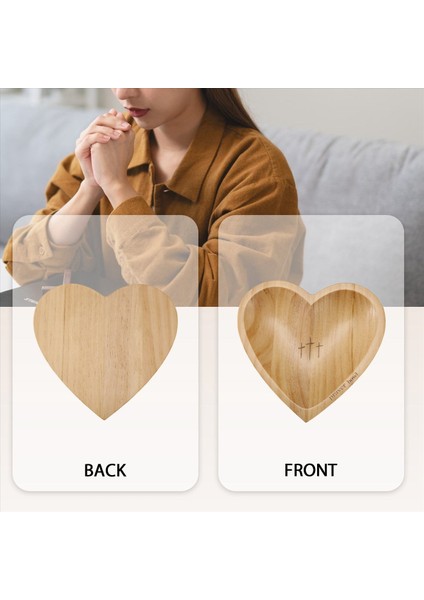 Dua Kasesi, Kalp Dua Kasesi Ahşap, Kadınlar Için Hıristiyan Hediyeler, Ahşap Dua Hamur Kasesi, Kalp Şekleli Dekor Kasesi (Yurt Dışından) modelleri