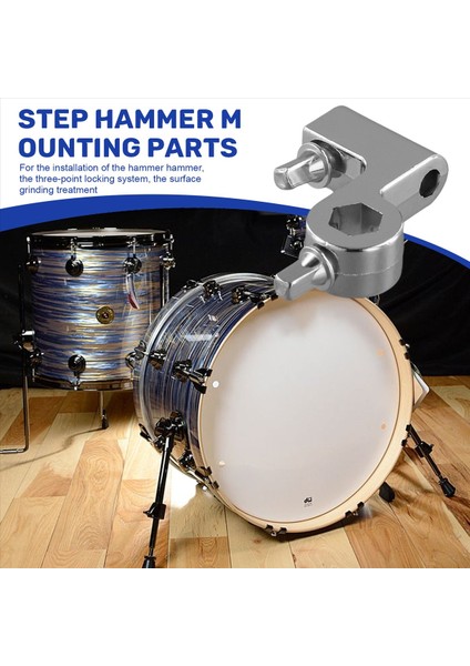 Drum Jazz Drum Tek Pedal Adım Çekiç Montaj Montaj Parçaları Adım Çekiç Aksesuarları Gümüş (Yurt Dışından) fırsatları