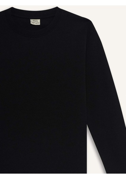 Erkek Çocuk Bisiklet Yaka Basic Düz Uzun Kollu Okul Tişörtü E9661A825AU