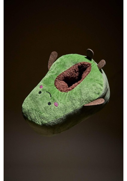 Kadın Avokado Temalı Düz Taban Panduf F1588AX25WN