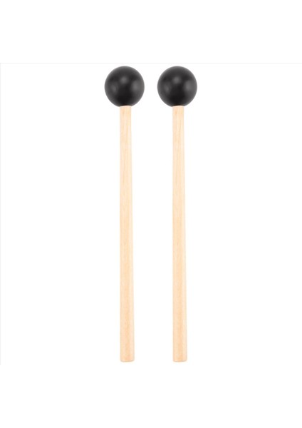 2pcs Yumuşak Kauçuk Kafa Çubukları Ahşap Sap Çan Malletleri Glockenspiel Ksilofon Bell Müzik Enstrümanları Parçalar Siyah (Yurt Dışından)