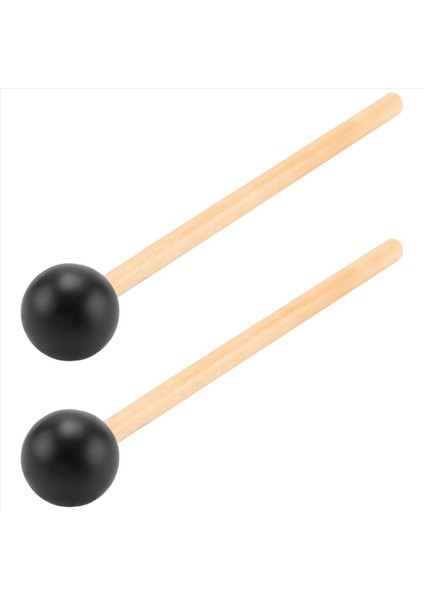 2pcs Yumuşak Kauçuk Kafa Çubukları Ahşap Sap Çan Malletleri Glockenspiel Ksilofon Bell Müzik Enstrümanları Parçalar Siyah (Yurt Dışından) modelleri