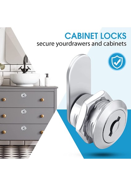 16 Adet Dolap Cam Kilit Anahtarlı Benzeri Silindir Kilidi 5/8 Inç Çinko Alaşım Çekmecesi Kilit Güvenli Dosya Silindir Kilitli (Yurt Dışından) modelleri