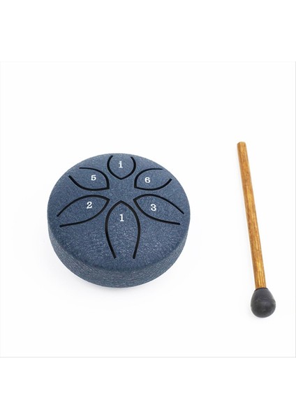 3 Inç 6 Tonlu Çelik Dil Davul Mini El Tava Davulları Davullu Perküsyon Müzik Aletleri Davul Lacivert (Yurt Dışından)
