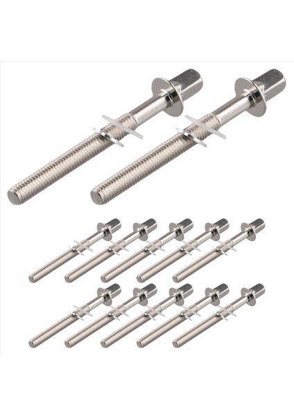 12PCS Davul Gerginlik Çubukları Gerginlik Vidaları Bas Davul Vidaları Set Bas Trampet Davul Aksesuarları Davul Donanımı M5X50MM (Yurt Dışından) modelleri