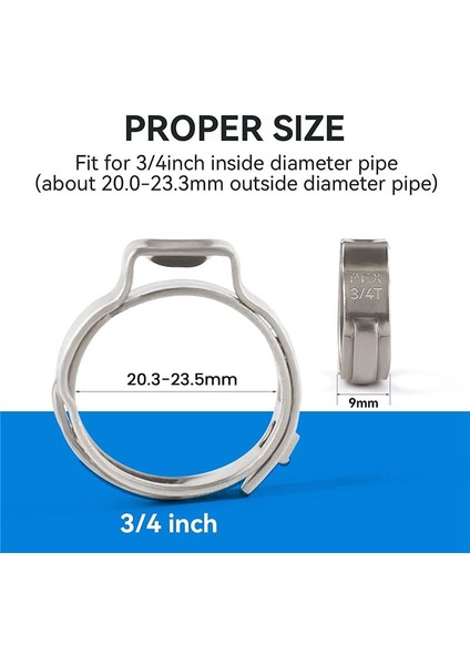 100 Adet 3/4 Inç Pex Cinch Kelepçe Halkaları, Li 304 Paslanmaz Çelik Pex Kıvrım Halkaları, Pex Boru Takma Kelepçe Halkaları (Yurt Dışından) fiyatları