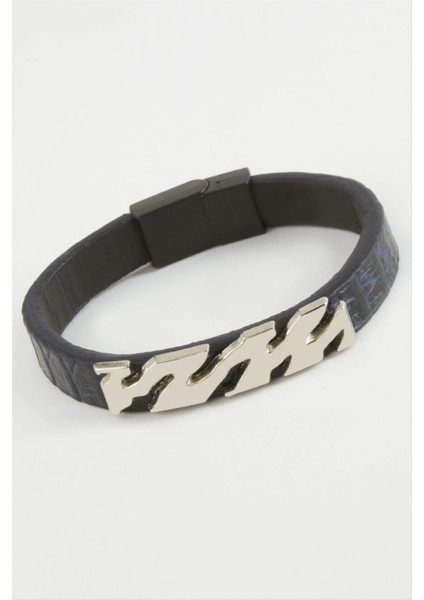 Zikzak Kaliteli Mıknatıslı Suni Deri Bileklik