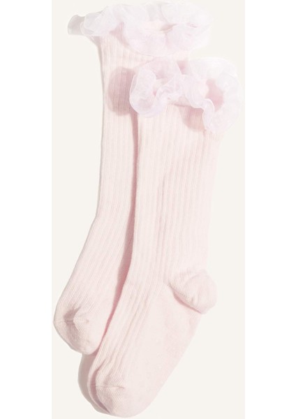 Kız Bebek Kaydırmaz Taban 2'li Pamuklu Diz Altı Çorap F6724A5NS fiyatları