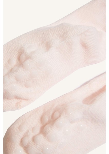 Kız Bebek Kaydırmaz Taban 2'li Pamuklu Uzun Çorap F6731A5NS fırsatları