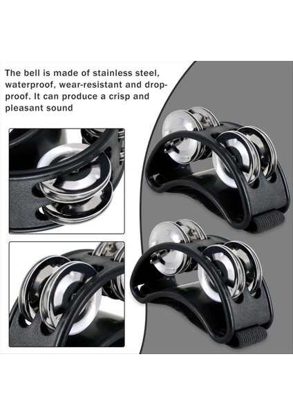 2 Adet Ayak Tef Perküsyonu, Müzik Aleti Çelik Jingle Çanları ile Perküsyon Pedalı - Mavi (Yurt Dışından) indirimleri