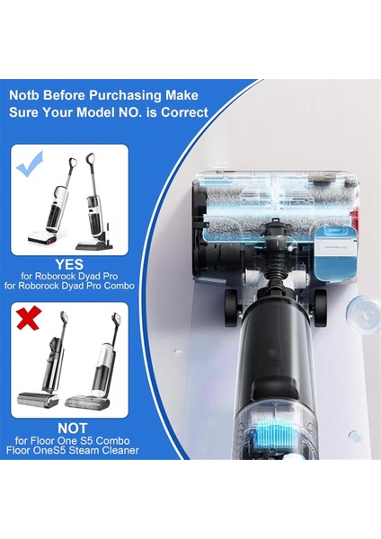 Dyad Pro/dyad Pro Combo Islak ve Kuru Elektrikli Süpürge Aksesuarları Için Fırça Rulosu Yedek Parçaları (Yurt Dışından) fırsatları