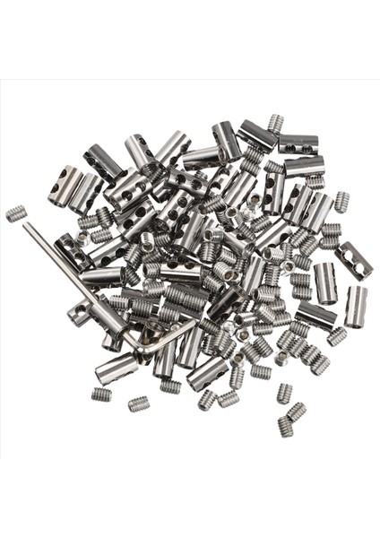 50PCS 3 mm Kablolu Bağlantı Elemanı Için Tel Halat Kelepçesi Ayarlanabilir Vidalı Bakır Metal Fikstürü Sling Sabitleme Aksesuarları (Yurt Dışından)