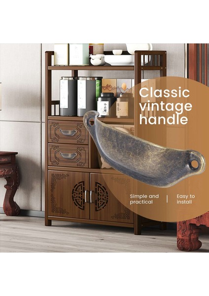 20PCS Vintage Çekmece Kapı Dolabı Demir Kabuk Kabuklu Silat Knob 9.7cmx3.5cm (Yurt Dışından) indirimleri