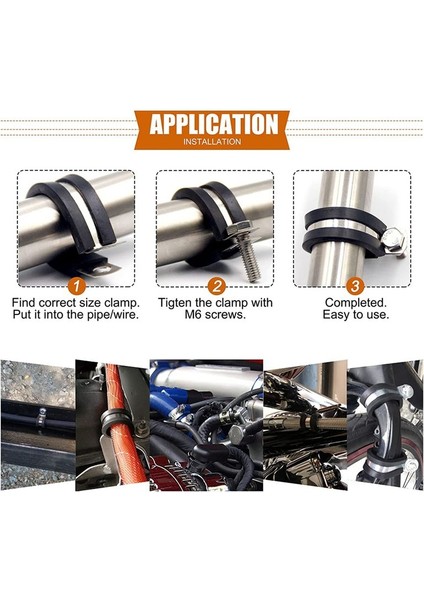 Kablo Kelepçesi Çiftlik Kiti Paslanmaz Çelik Kauçuk Kaplamalı Yalıtılmış Yalıtılmış Kablo Kelepçesi Otomotiv Tel Boru Kelepçesi (Yurt Dışından) modelleri