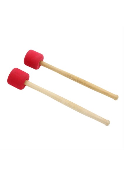 2 Adet Bas Davul Çubukları Köpük Bas Davul Çekiç Bas Çubuklar Premium Trampet Davul Çubukları Takım Davul Aksesuarları, Kırmızı (Yurt Dışından)