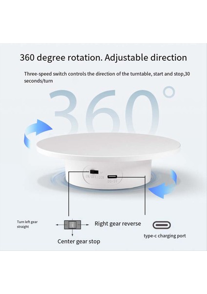 Motorlu Dönen Ekran Standı, 360 Elektrikli Döner Çarp Çarpıştırma Üssü Tembel Susan, Yük Taşıyan 11 Lbs, Fotoğrafçılık Için (Yurt Dışından) modelleri