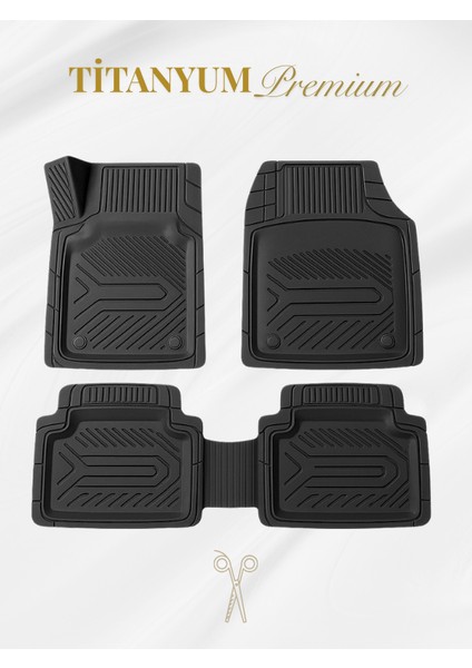 Citroen C-Elysee 2012-2021 Titanyum 3D Havuzlu Siyah Oto Paspas