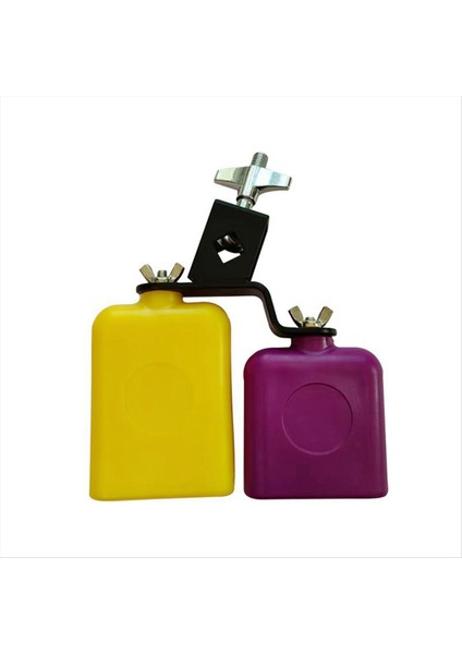 Çift Sambago Bell Latin Müzik Sarı Mor Cowbell Yüksek Düşük Ses Knocker Davul Perküsyon Enstrüman Parça Aksesuarları (Yurt Dışından)