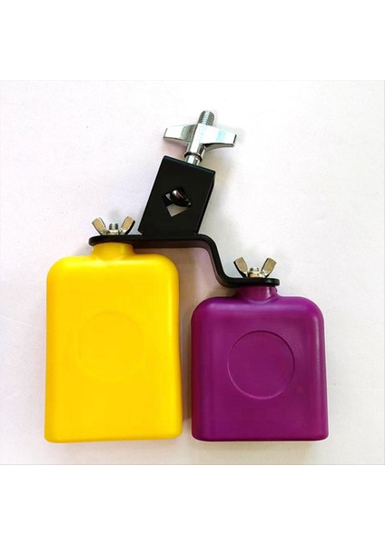 Çift Sambago Bell Latin Müzik Sarı Mor Cowbell Yüksek Düşük Ses Knocker Davul Perküsyon Enstrüman Parça Aksesuarları (Yurt Dışından) fırsatları