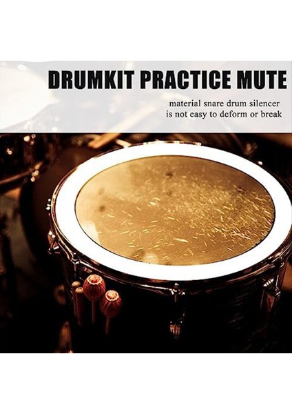 Drum Stop Sound Bobini, Sessiz Davul Pad, Drum Damperner Halkası Perküsyon Enstrüman Aksesuarları Davul Araçları (Yurt Dışından) fırsatları