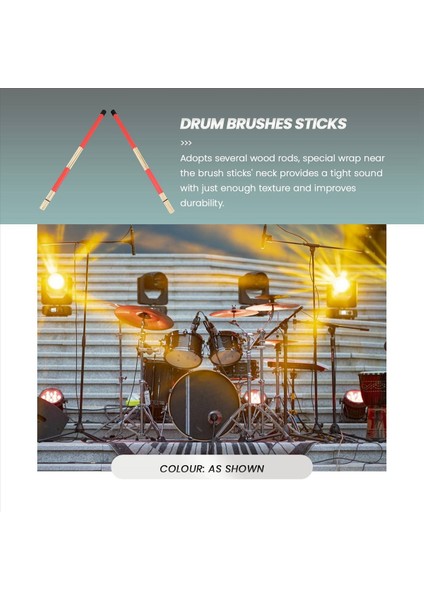 1 Çift Davul Fırçaları Geri Çekilebilir Tel Fırçalar Davul Davul Çubukları Fırça + 1 Çift Çubuklar Davul Fırçaları Çubuklar Davul Çubuk Seti (Yurt Dışından) fiyatları