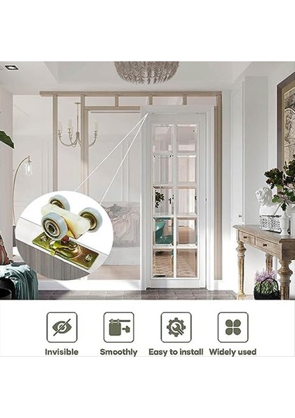 2 Paket Sürgülü Cep Kapısı Donanım Üst Askı Silindirler Tekerlekler Montajı Johnson Parça 1125 &amp; 1500 Donanım Kiti (Yurt Dışından) fiyatları