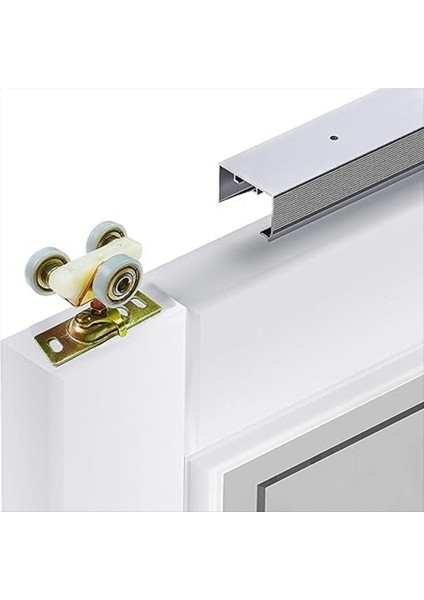 2 Paket Sürgülü Cep Kapısı Donanım Üst Askı Silindirler Tekerlekler Montajı Johnson Parça 1125 &amp; 1500 Donanım Kiti (Yurt Dışından) modelleri