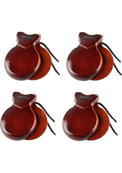4pcs Ispanyol Castanets Geleneksel Flamenko Castetets Ahşap El Perküsyon Castanets Müzik Enstrümanı Yeni Başlayanlar Için (Yurt Dışından)