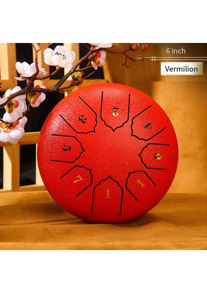 6 Inç 8 Tonlu Sesli Yağmur Davul Açık Yağmur Davul Perküsyon Enstrümanı Yoga Meditasyonu Özel Kırmızı (Yurt Dışından) indirimleri