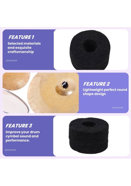 8pcs Zil Standı 25MM Keçe Yıkayıcı + 2pcs Zil Kolu Raf Davul Kiti Için Yedek (Yurt Dışından) indirimleri