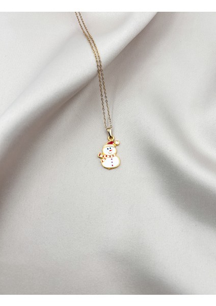 Fıora Kardan Adam Temalı Gold Ayarlanabilir Zincirlik Kolye indirimleri