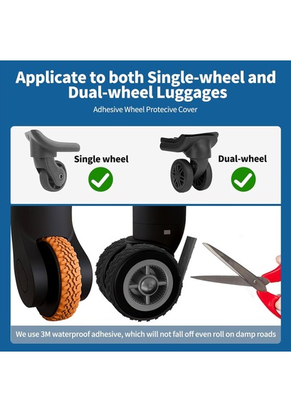 20 Paket Bagaj Tekerleği Kapakları, Yapışkan Silikon Bavul Tekerlek Kapakları, Tek Için Önleyici Bagaj Tekerlek Koruyucusu (Yurt Dışından) indirimleri