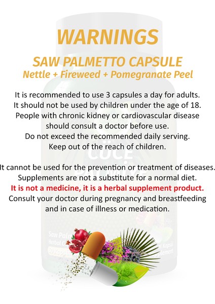 Şifa Cüce Palmiye Kapsül (SAW PALMETTO CAPSULE)