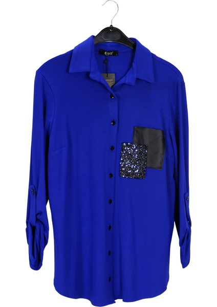 1504 Dee's Düğmeli Iki Cep Sim ve Deri Detaylı