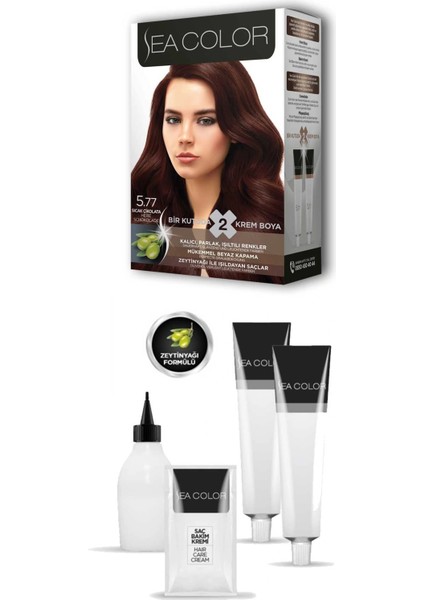 Litaetrend 2x2 Tüp Krem Saç Boyası Seti Sıcak Çikolata No:5.77 fiyatları