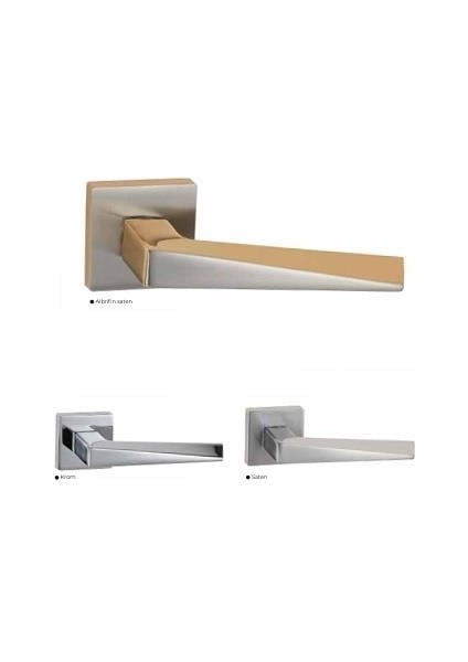 Lizbon Aynalı &amp; Rozetli Kapı Kolu