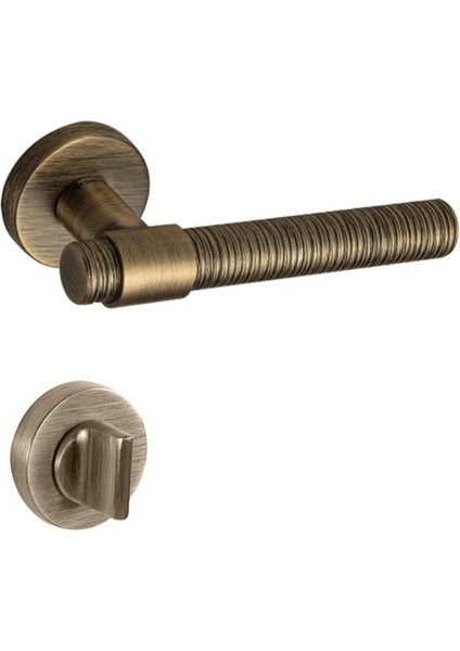 Axel-V Rozetli Kapı Kolu Antik Bronz - Wc