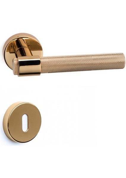 Axel-T Kapı Kolu Rozetli Altın - Oda Tipi