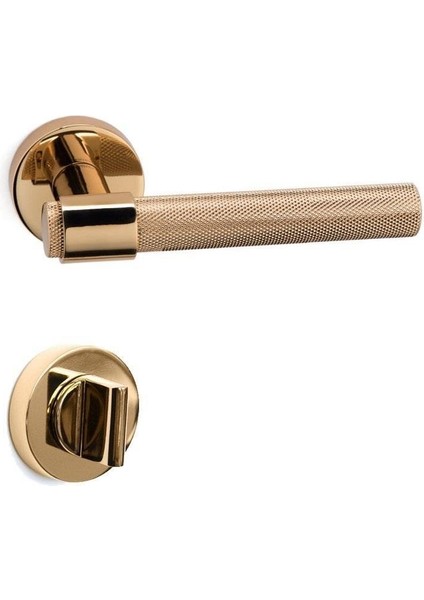 Axel-T Kapı Kolu Rozetli Altın - Wc Tipi