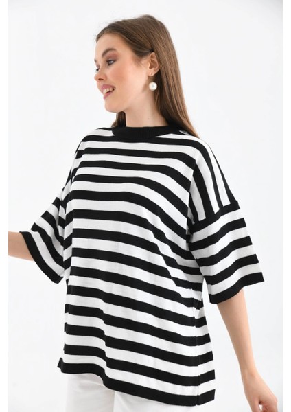 Kadın Body Yuvarlak Yaka Gezkol Body Siyah - 10075